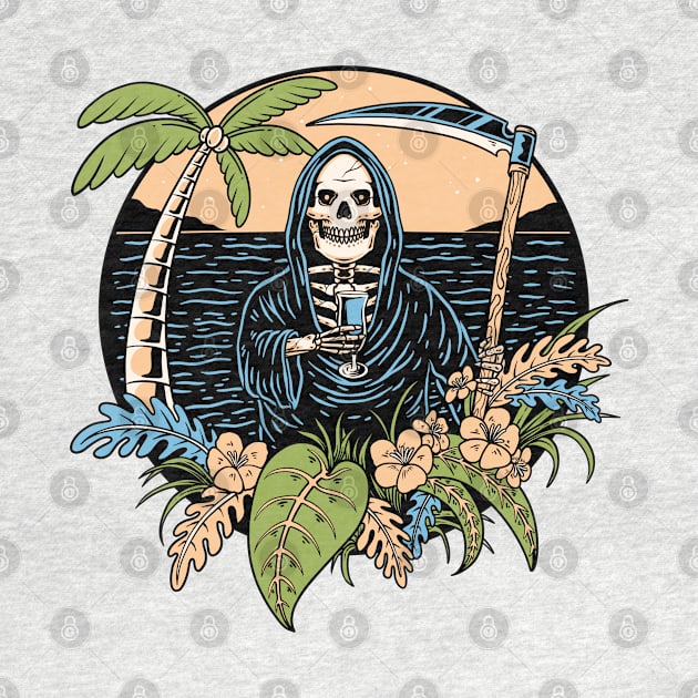 Grim Reaper Tropical Vacation by schopixai